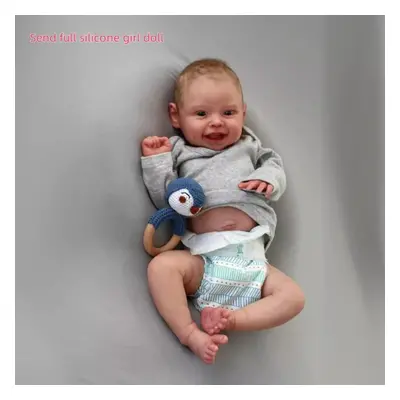 (as the picture, full silicone girl) Cm Silicone Whole Body Reborn Boy Dolls Harper Can Shower S