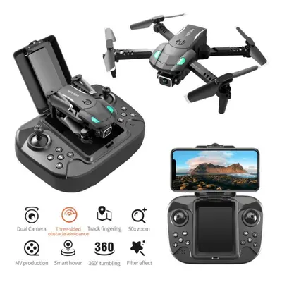 (as the picture, 4K Dual camera+2 Battery) S128 Mini Drone 4k Hd Camera Three-sided Obstacle Avo