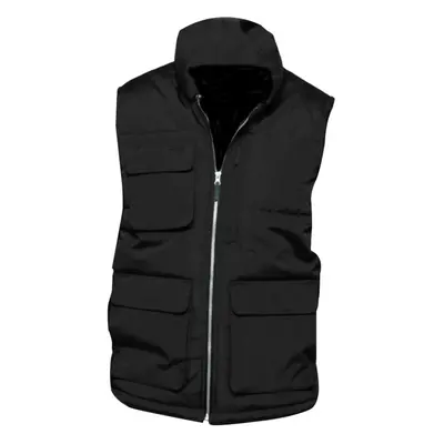 (4XL, Black) WK. Designed To Work Mens Quilted Full Zip Bodywarmer/Gilet