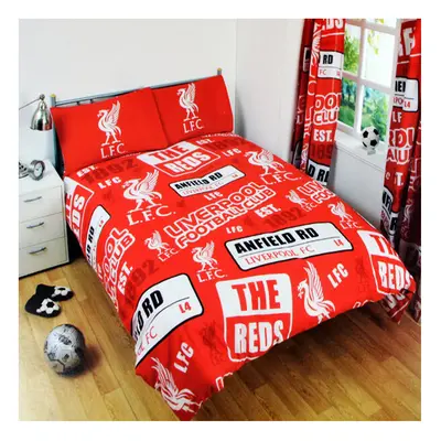 Liverpool Official Patch Double Duvet Cover Set - Red - Football Fc New Bedding - duvet cover fo