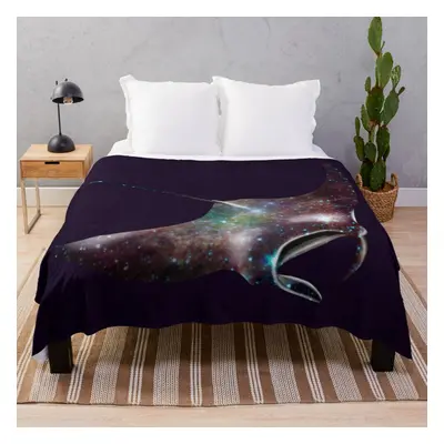 Fleece Throw Blanket Manta Ray for Sofa Couch Kids x Inches