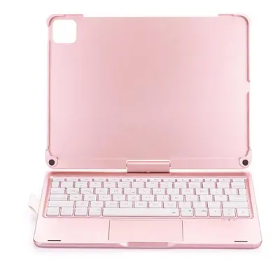 (rose gold, Type C-for ipad 10th) Degree Rotatable Bt Keyboard For Rechargeable Wireless Keyboar