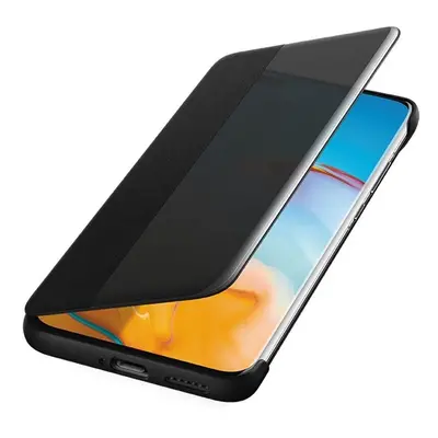 Official Huawei P40 Pro Smart View Flip Cover Wallet with Sleep Wake Feature - Black