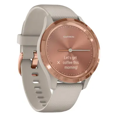 Garmin vivomove 3S Hybrid Smartwatch (39mm, Rose Gold Stainless Steel Bezel/Light Sand Case, Sil