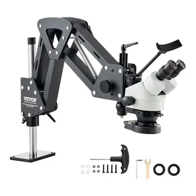 Vevor WXQJTZHXD000Y8NAOV9 7x-45x Multi-Directional Microscope with Spring Bracket Ring Light