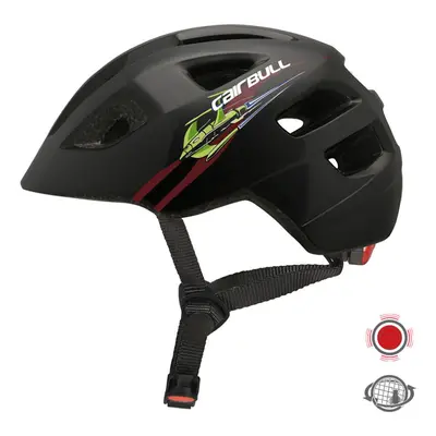 (Black) 3Modes Lights PC+EPS Shock-proof Children Riding Helmet Kids Bicycle Helmet Balance Scoo