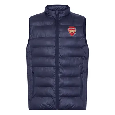 (Navy Blue, Large) Arsenal FC Mens Gilet Jacket Body Warmer Padded OFFICIAL Football Gift