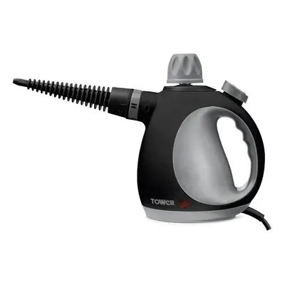 Tower T134000PL THS10 Corded Handheld Steam Cleaner with Accessories, 1050W, Platinum