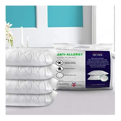 Adam Home Premium Pillows Pack Of Hotel Quality Firm with Quilted Cover (4 Pack, Standard) - Fil