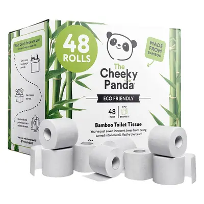 The Cheeky Panda Bamboo Toilet Rolls Bulk Buy Rolls of Ply Toilet Paper Plastic Free Packaging a