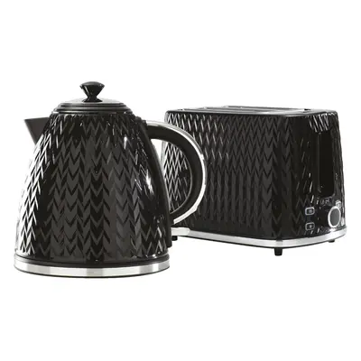 (Black, Bundle) Argyle SDA1829 1.7 Litre 3kw Jug Kettle and Slice Toaster All In One Kitchen Mat