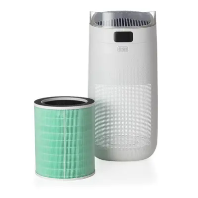 BLACK+DECKER Air Purifier with Air Quality Sensor, White & 3-in-1 HEPA Filter which provides Hou