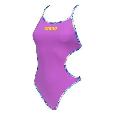 Arena Women's Standard Rule Breaker Open Back Hooked Reversible MaxLife One Piece Swimsuit Refle