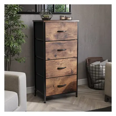 (Rustic Brown) Chorley Fabric Drawer Home Storage Chest