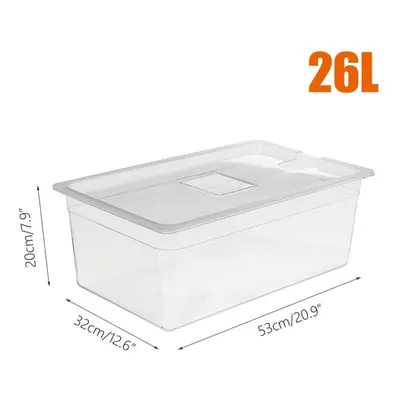 (26L) 11l Sous Vide Container With Lid Liter Water Tank Bath For Circulator Sous Vide Culinary I