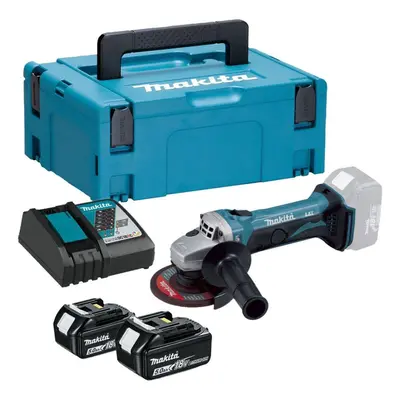 Makita DGA452RTJ 18v 4.5" 115mm Angle Grinder Lithium Ion + x 5.0ah Batteries