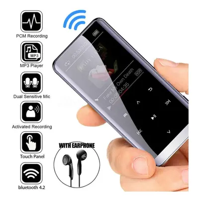 (as the picture, With Bluetooth-32GB) Bluetooth Mp3 Player Hifi Sport Music Speakers Mp4 Media F