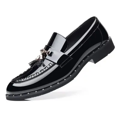 (black, 40) New Men&apos;s Business Dress Leather Shoes Luxury Fashion Groom Wedding Shoes Men I