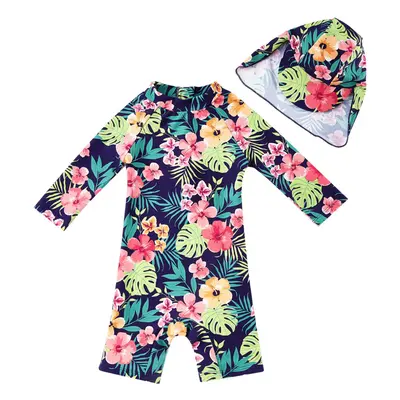 upandfast Toddler Floral Rash Guard Sun Protection Swimsuit for Baby G