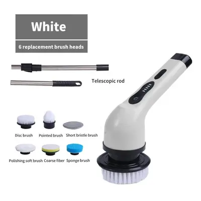 (white, in 1) 9-in-1 Multifunctional Wireless Electric Cleaning Brush Household Kitchen Bathroom