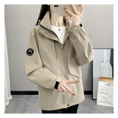 (grey, XXXL) Fashionable Loose Spring And Autumn Women&apos;s Coat, The Best-selling Waterproof 