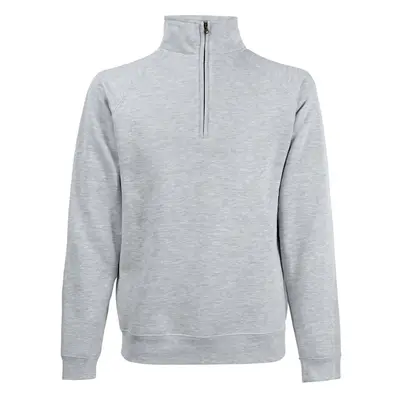 (3XL, Heather Grey) Fruit Of The Loom Mens Premium 70/30 Zip Neck Sweatshirt