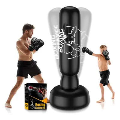 (Black) Suitable for adults and children, heavy duty vertical sandbag, taekwondo sandbag suitabl