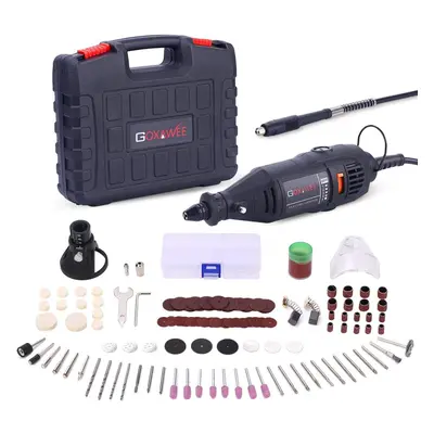 Rotary Tool Kit, GOXAWEE 130W Multi-Functional Mini Grinder Set with Accessories (Keyless Chuck 