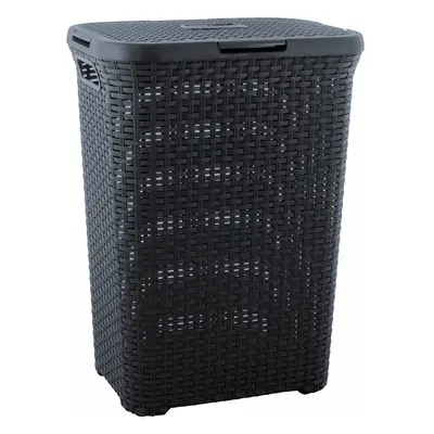 CURVER Laundry Basket Wicker Look Polypropylene L