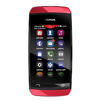 (red, Simple set) Refurbished Nokia Original Nokia Asha Dual Sim Unlocked Feature Phone Mobile P