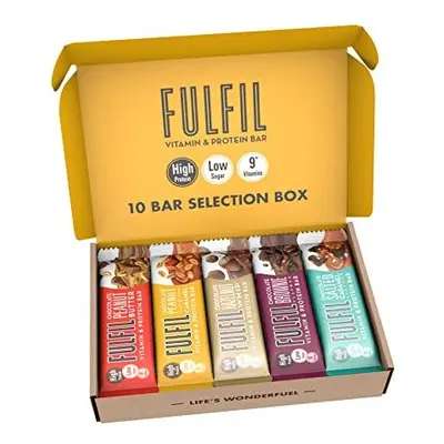 Fulfil Vitamin and Protein Bar (10 x g Bars) ? Bar Selection Box ? g High Protein, Vitamins, Low