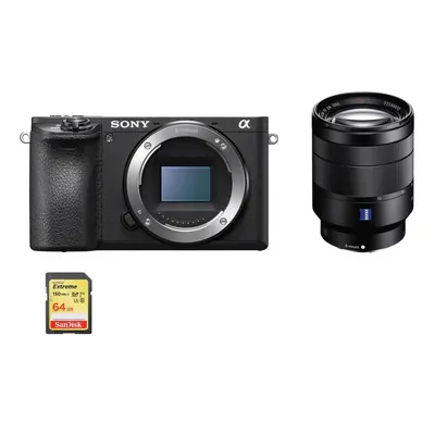 SONY A6500 Black + SEL 24-70MM F4 ZA OSS + 64GB SD card