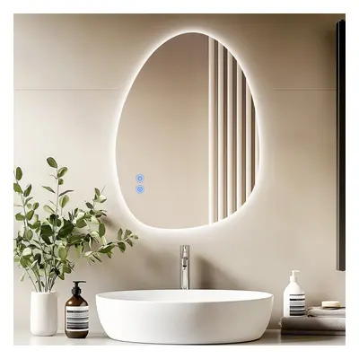 (60*45cm) LED Bathroom Mirror with Touch Control Anti-Fog