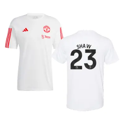 (S) Man Utd Training Tee (White) (Shaw 23)