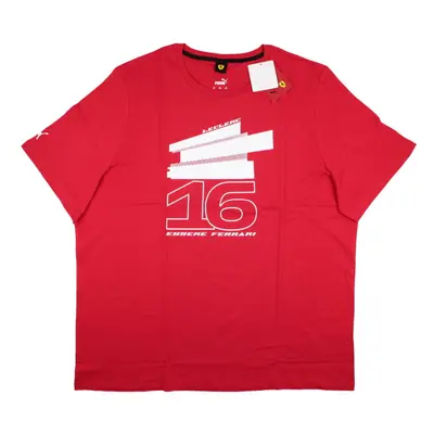 (XL) Ferrari Fanwear Drivers Tee LeClerc #16 (Red)