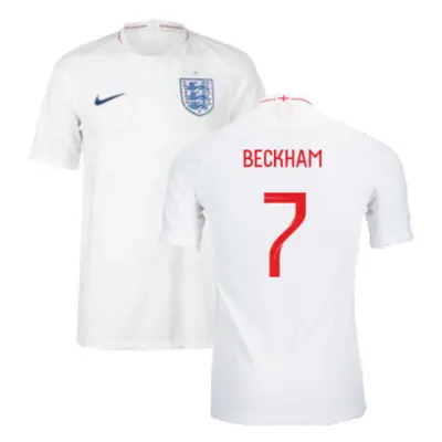 (S) England Authentic Home Shirt (Beckham 7)