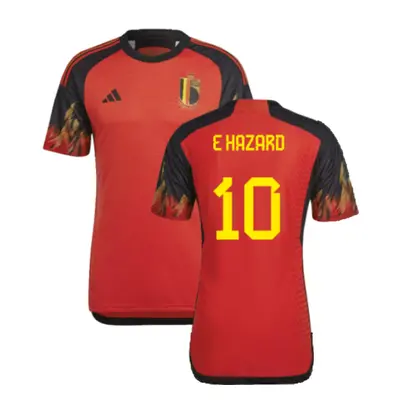 (XL) Belgium Authentic Home Shirt (E HAZARD 10)