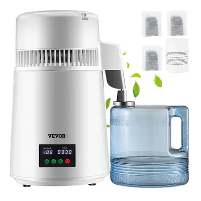 Vevor D1LH4L1LH110VVSKZV1 1.1 gal Distilled Water Maker Machine with Plastic Carafe Cleaning, Wh