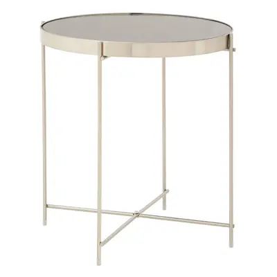 Premier Housewares Allure Grey Mirror Low Side Table