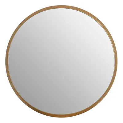 Premier Housewares Large Round Wall Mirror with Gold Frame