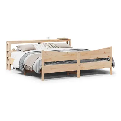 vidaXL Bed Frame with Headboard Bed 180x200 cm Super King Solid Wood Pine