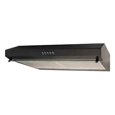 SIA STH50BL 50cm Black Slimline Visor Cooker Hood Kitchen Extractor Fan