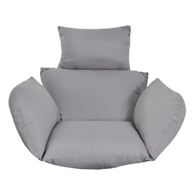 (Grey) Swing Chair Cushion, Soft Patio Hanging Chair Cushion Pad with Pillow for Outdoor Indoor 