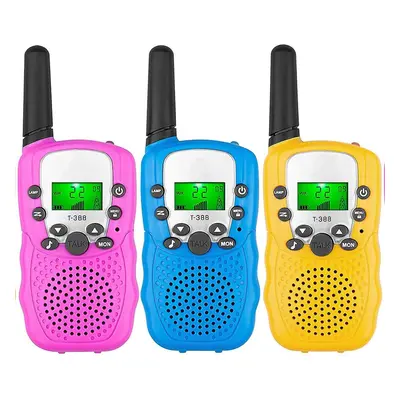 Kids Walkie Talkies 3pcs,3 Miles Long Range With Backlit Flashlights