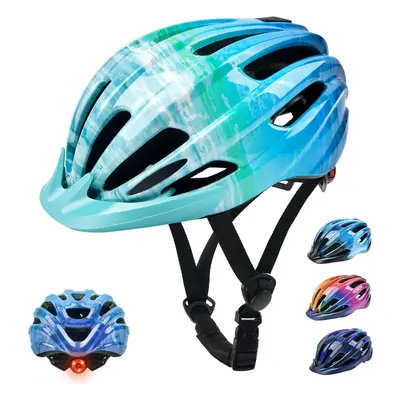 Kids Bike Helmet, Bike Helmets for Kids with Light and Visor for Boys Girls Bike Helmet Kids Cyc