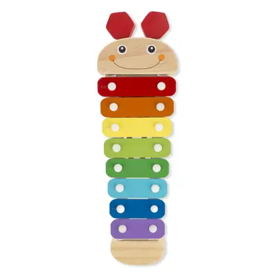 Melissa & Doug Caterpillar Xylophone Musical Toy With Wooden Mallets 15.25"" x 6.5"" x 1.5 - For