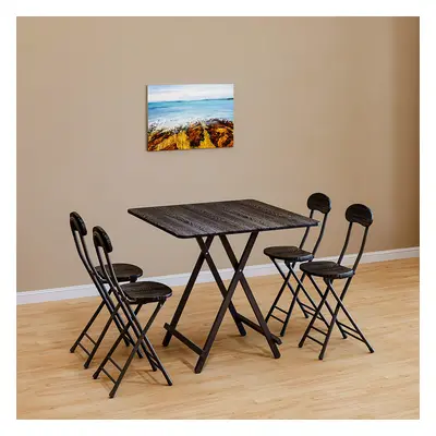 80cm Folding Dining Table and Chairs Space Saving Kitchen Table Chairs Set