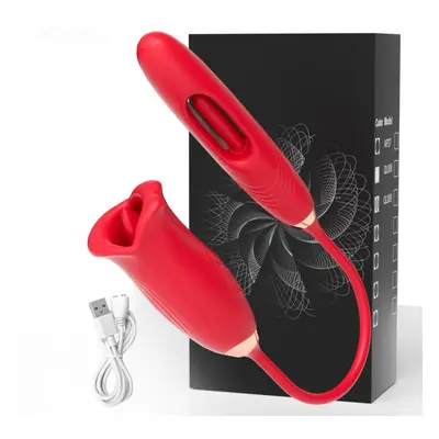 (red, B) Touchhoney Patting Vibrator For Women With Tongue Licking Nipple Oral Sucker Clitoris S