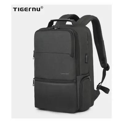 (Black, 15.6inch) Tigernu Expandable Backpack Men 15.6-19 Inch Laptop Backpacks Male Travel Back