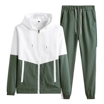 (green, 6XL) Fashion Men&apos;s Tracksuit Casual Joggers Hooded Sportswear Autumn Mens Jackets+p